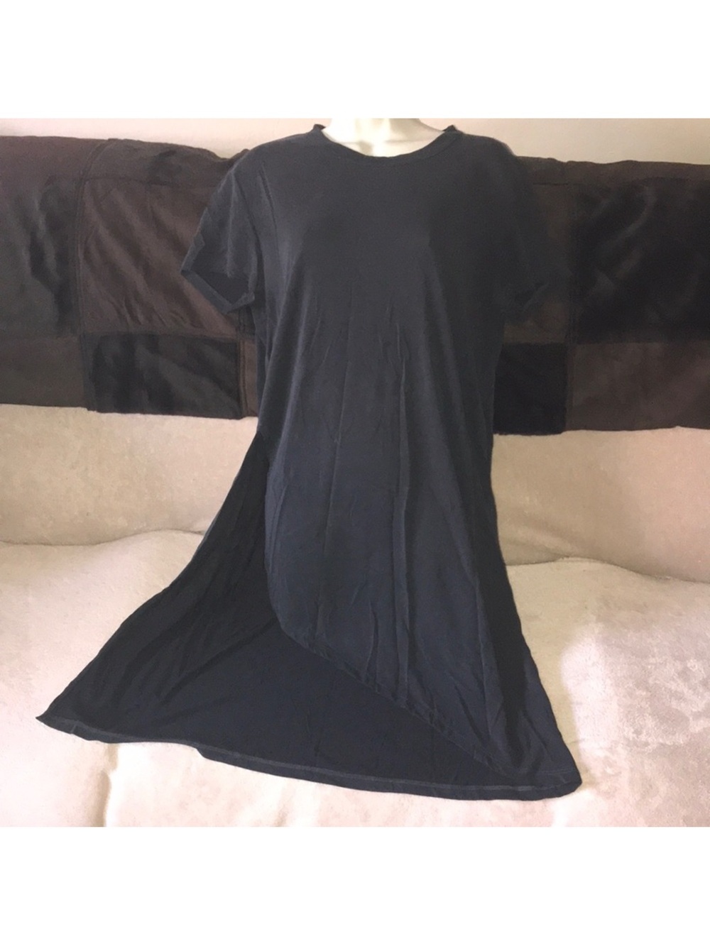 Lush small Smokey grey Short-Sleeve shirt Dress stained